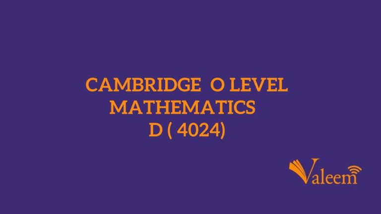 Cambridge O Level Mathematics